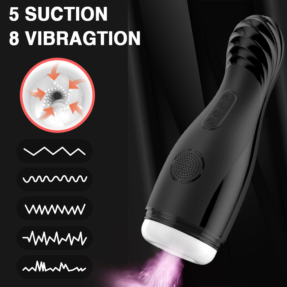 Vibrating Pocket Pussy - Heating Blowjob Vortex Sucking