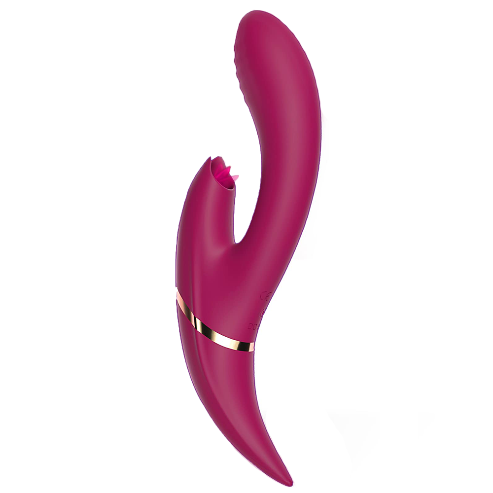 Purple Dildo | Allovers Thrusting Dildo Vibrating Suction Tongue Vibrator