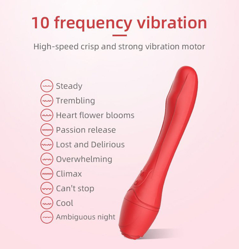 Red Rose Vibrater Heated Masturbation Massage Rose Vibration