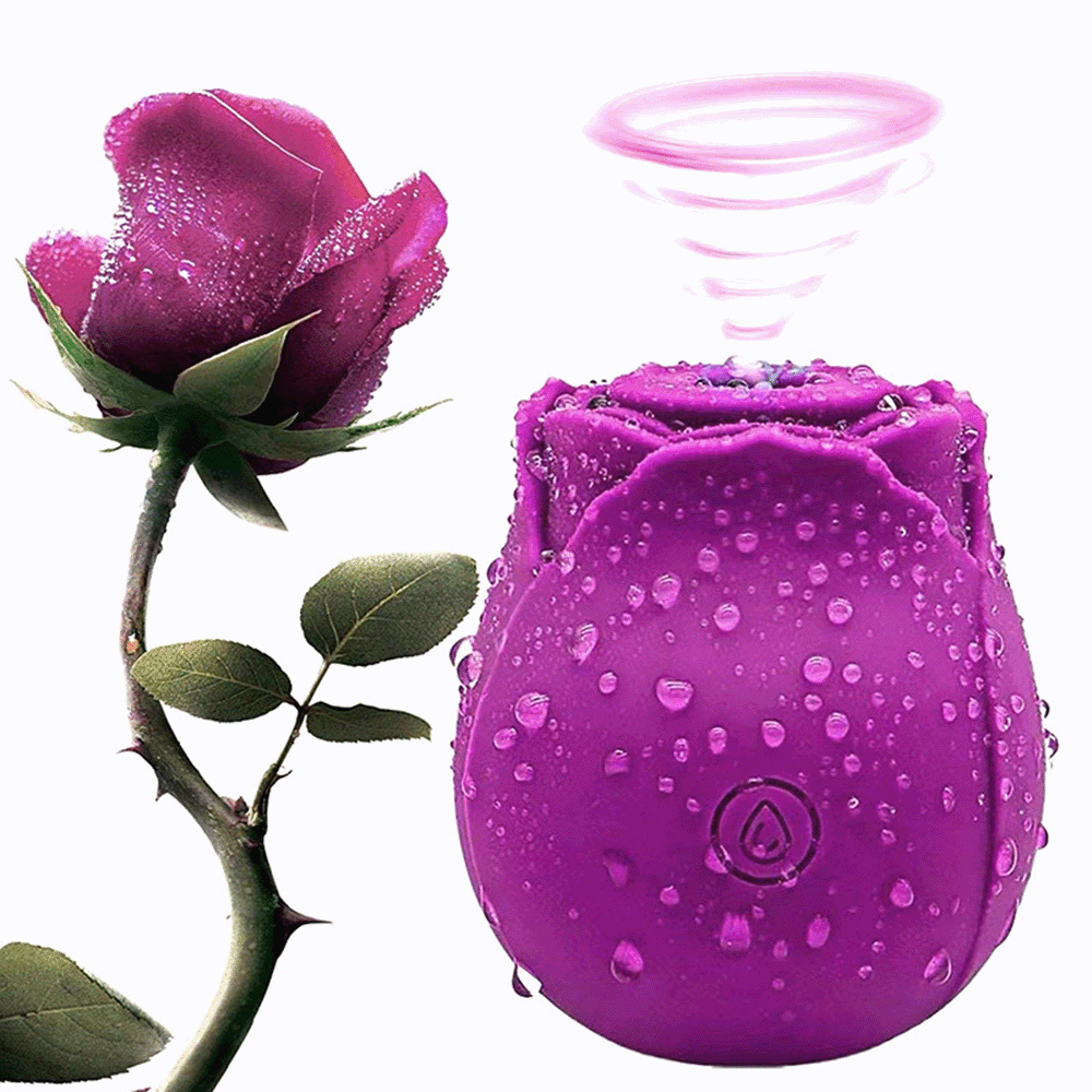Purple Rose Suction Vibrator 7 Frequency Sucking Clit Massage Rose Toy-7