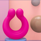 Silicone vibrating massage penis ring