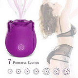 Purple Rose Suction Vibrator 7 Frequency Sucking Clit Massage Rose Toy-4