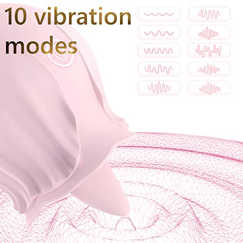 Rose Vibrator Series with Vibrating Tongue Vibrating Suction Sex Toys