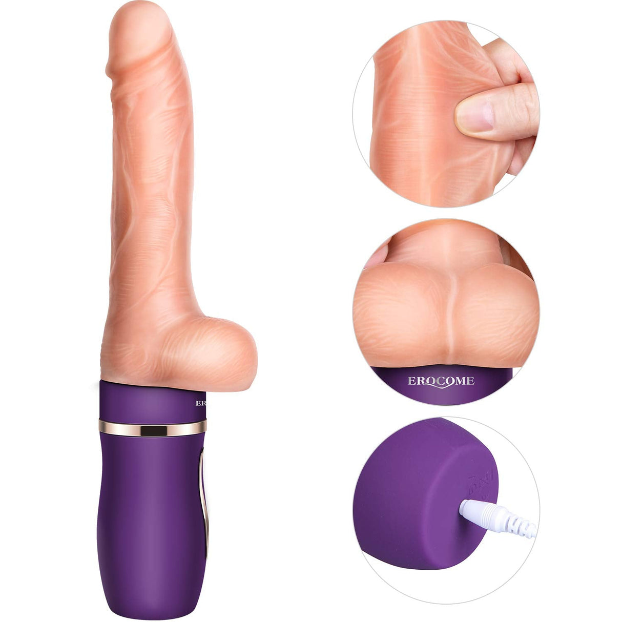 Allovers Thrusting Dildo - Dildo Thrusting Vibrator Mimics Real Sex