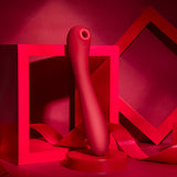 Flexible Pink Vibrating Dildos with Vibrating Suction