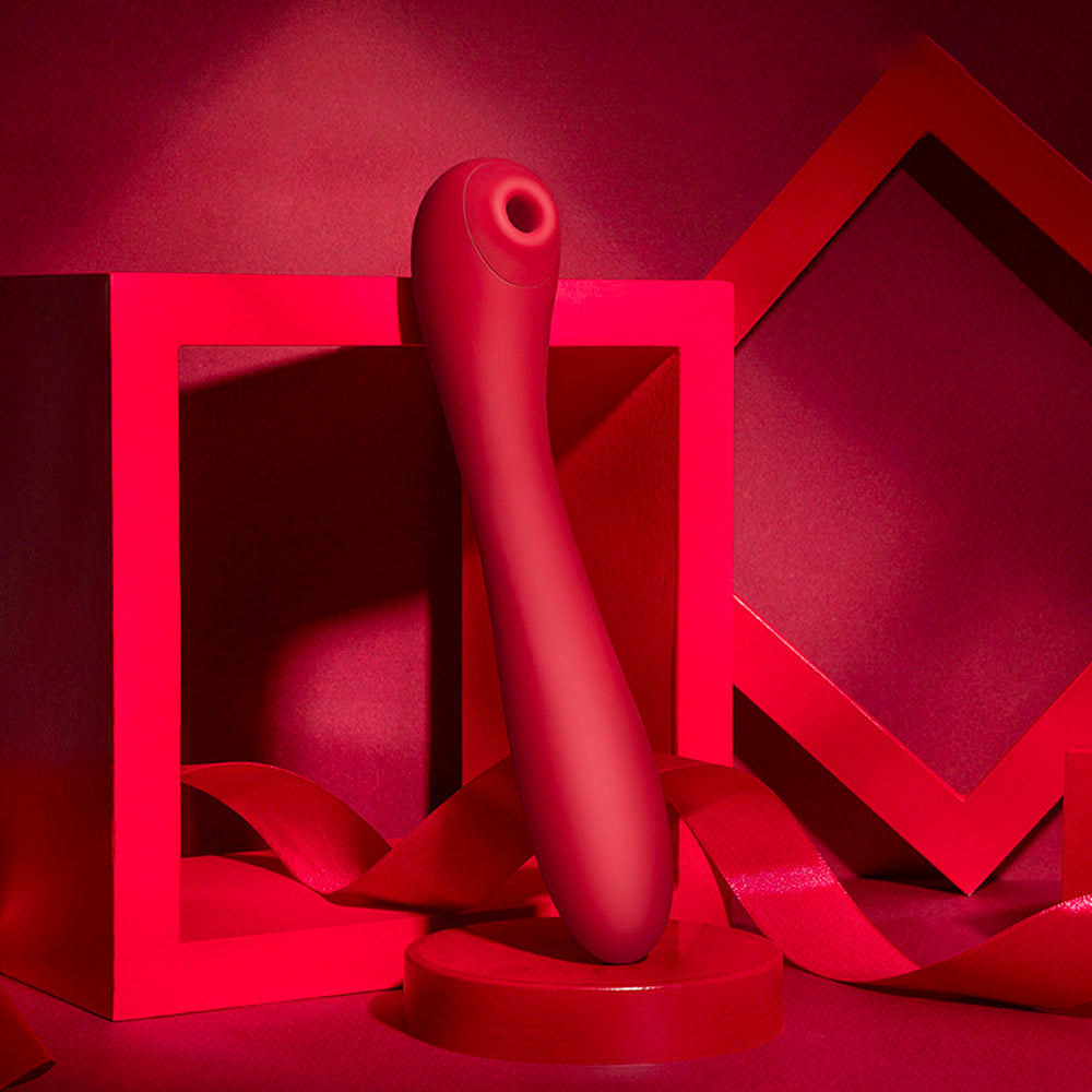 Flexible Pink Vibrating Dildos with Vibrating Suction