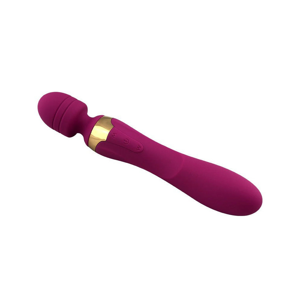 Double Head Magic Wand Rechargeable with Vibrating Dildos