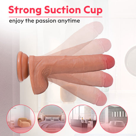 10-Inch Allovers Dildo Manual Suction Cup Silicone Dildo