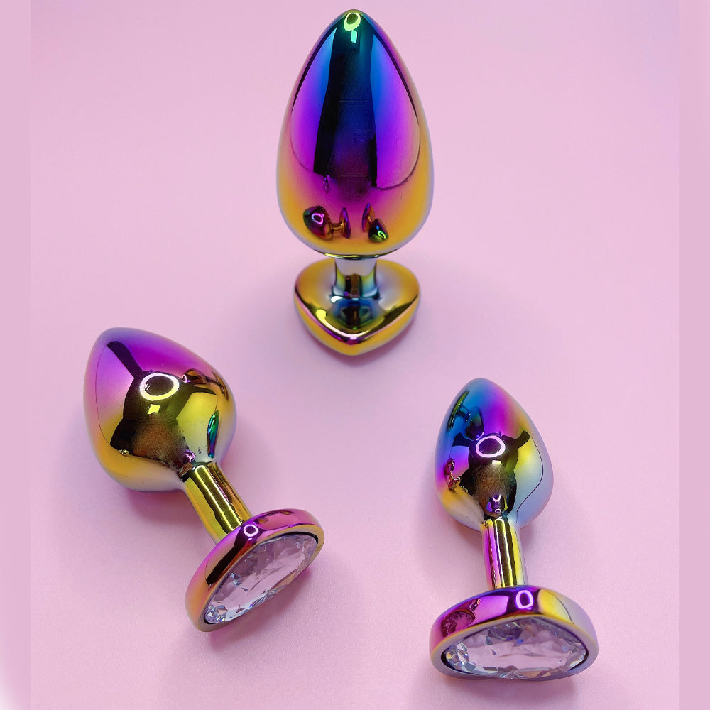 Metal Butt Plug - Anal Toying Colored Stainless Steel Metal Butt Plug