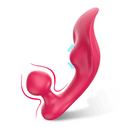Vibrador para parejas con 9 bandas - Juguetes sexuales recargables con forma de rosa roja vibratoria