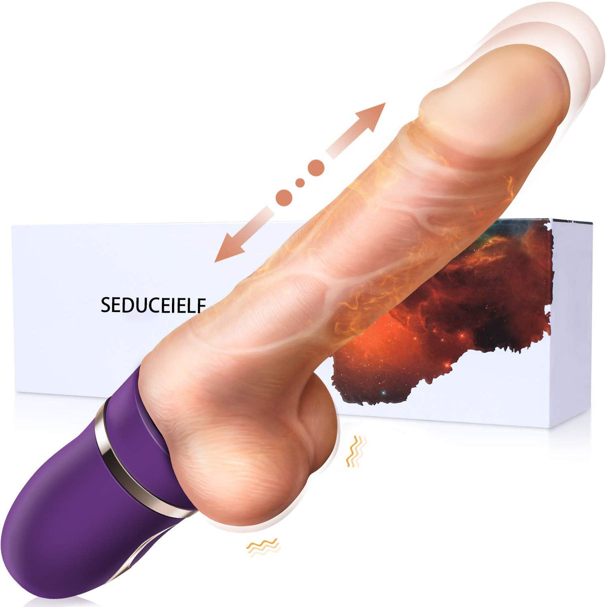 Allovers Thrusting Dildo - Dildo Thrusting Vibrator Mimics Real Sex