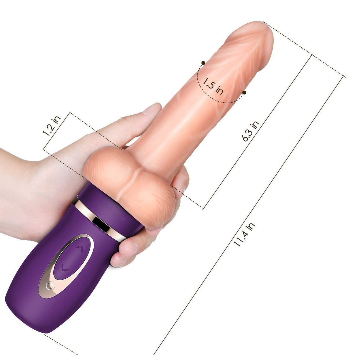 Allovers Thrusting Dildo - Dildo Thrusting Vibrator Mimics Real Sex