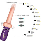 Allovers Thrusting Dildo - Dildo Thrusting Vibrator Mimics Real Sex