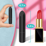 Bullet Vibrator with Angled Tip, Rechargeable Lipstick Vibe with 10 Vibration Modes Waterproof