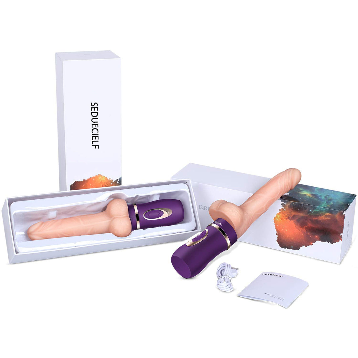 Allovers Thrusting Dildo - Dildo Thrusting Vibrator Mimics Real Sex