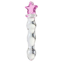 Dildo, masturbador y tapón anal de cristal con cuentas para tirar