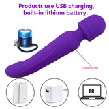 Magnetic Magic Wand Rechargeable  Silicone Vibrating Dildos