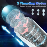 Rocket VII 3 Thrusting 4 Rotateautomatic Rotary Thrust Male Aircraftcup with Tpe Sleeve