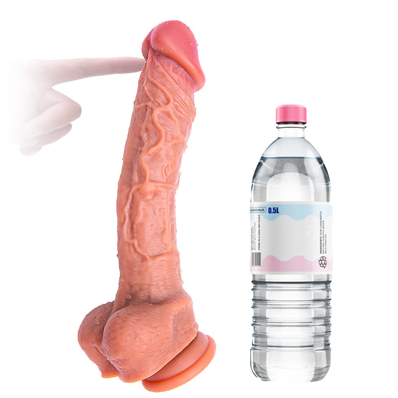 10 inch Extra Large Dildo | Double Foreskin Swing Allovers Dildo