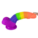 Rainbow Dildo | Silicone Suction Cups Allovers Thrusting Dildo