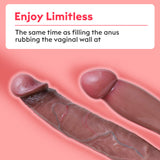 Double Penetration Dildo Suction Cup Silicone Allovers Thrusting Dildo-7