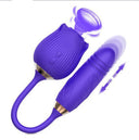 Vibrador Rosa Con Lengua de Bala | Vibrador Succionador de Rosas de Fuerte Succión