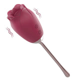 Rose Stick Vibrator Double Stimulation with Tongue Vibrator