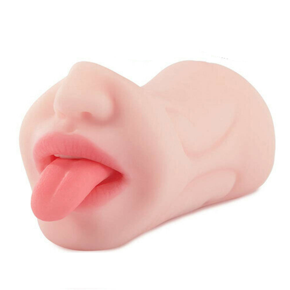 Super Soft Realistic Pocket Pussy Pink Mouth Blowjob Masturbation