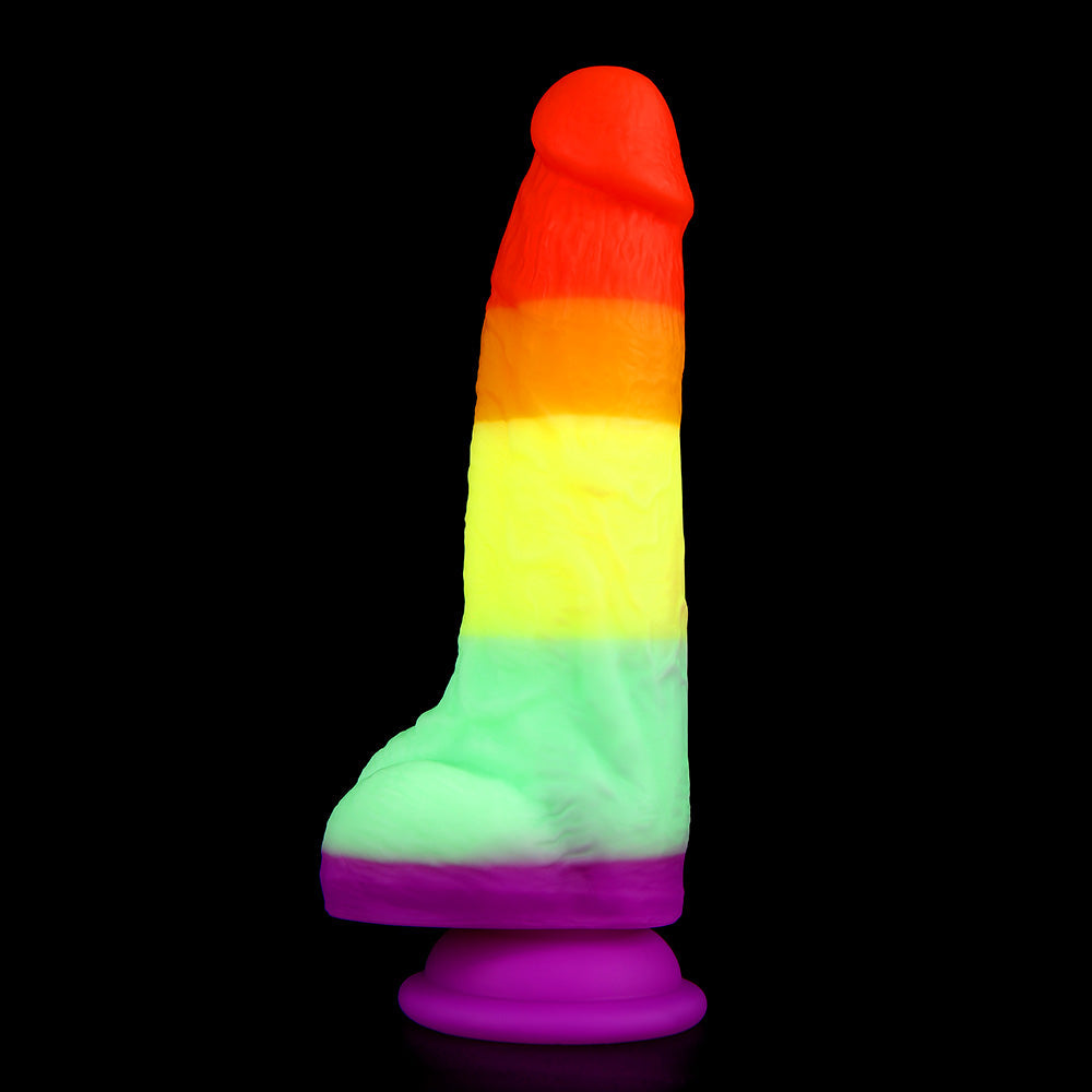 Rainbow Dildo Realistic Silicone Suction Cups Allovers Dildo