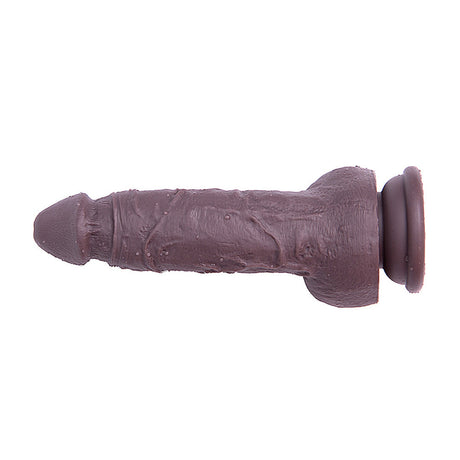 Suction Cup Dark Brown Dildo - Silicone Allovers Thrusting Dildo