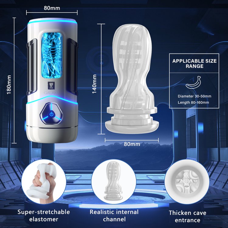 Phantom X 20 Vibrations Male Masturbator with App Control, Heating Function & Bluetooth Connectivity