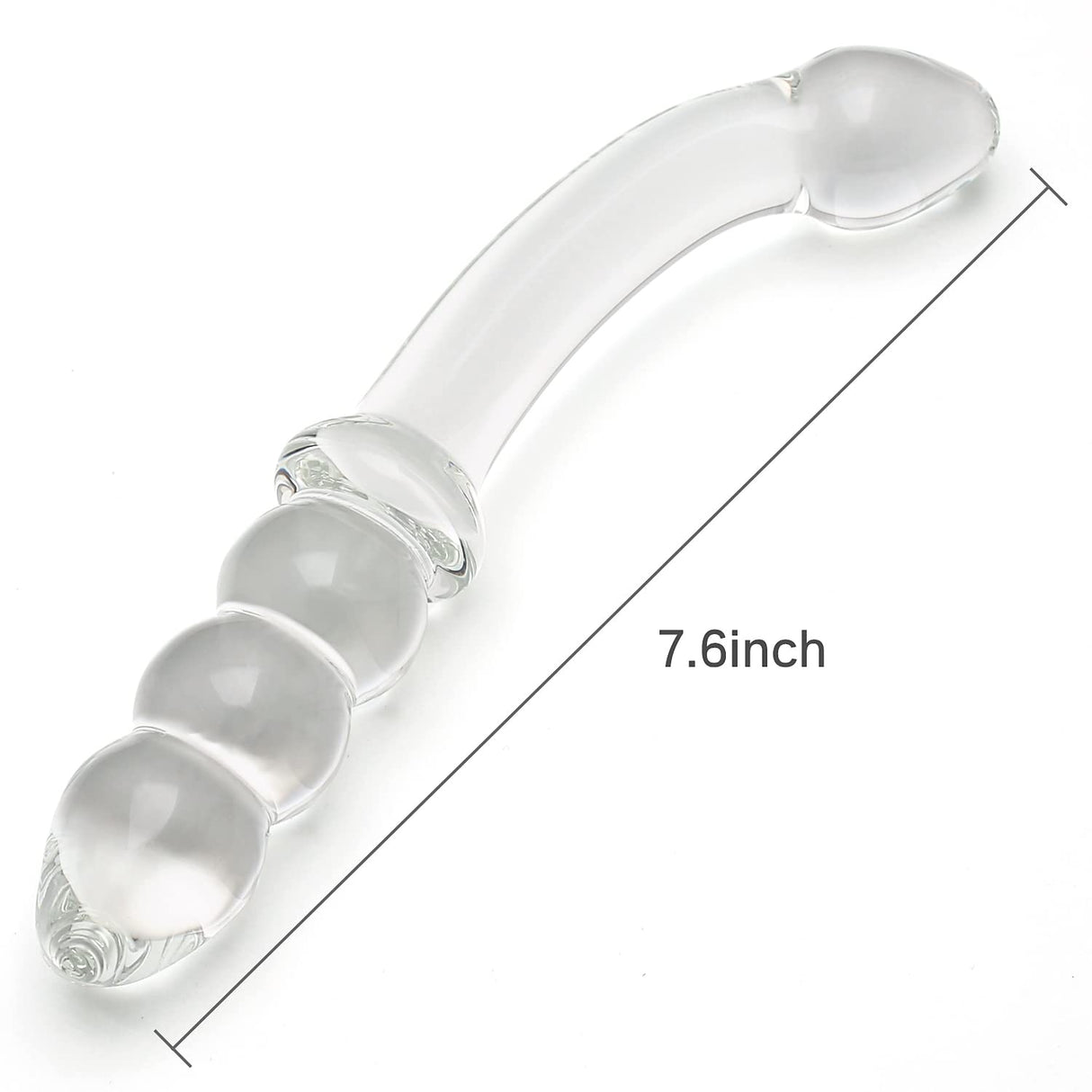 Purple & Pink & Transparent Crystal Glass Dildo G-spot Massager