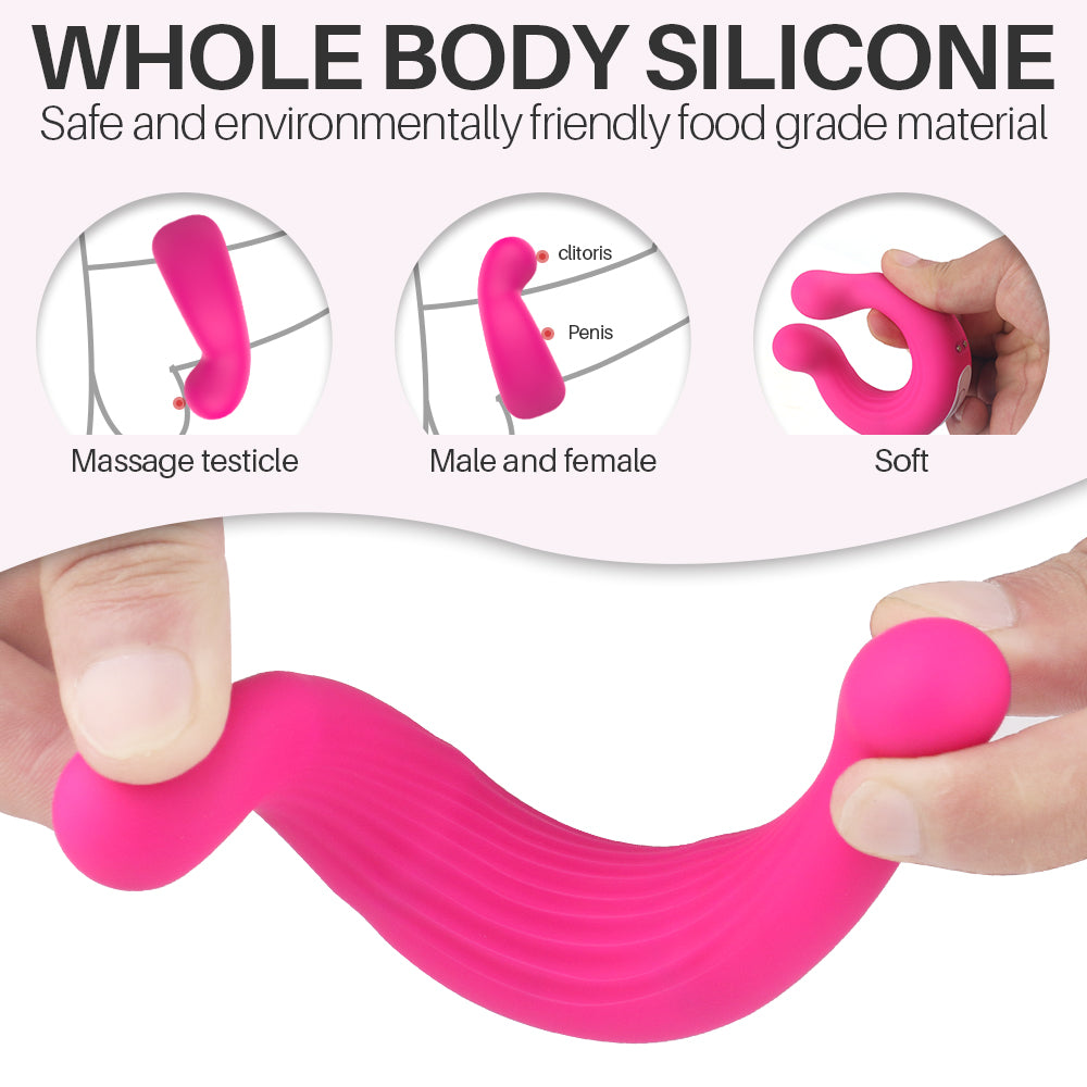 Silicone vibrating massage penis ring