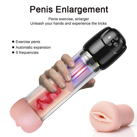 Strong Sucking Masturbation Cup, with Water Flow Bubble Sucking-7