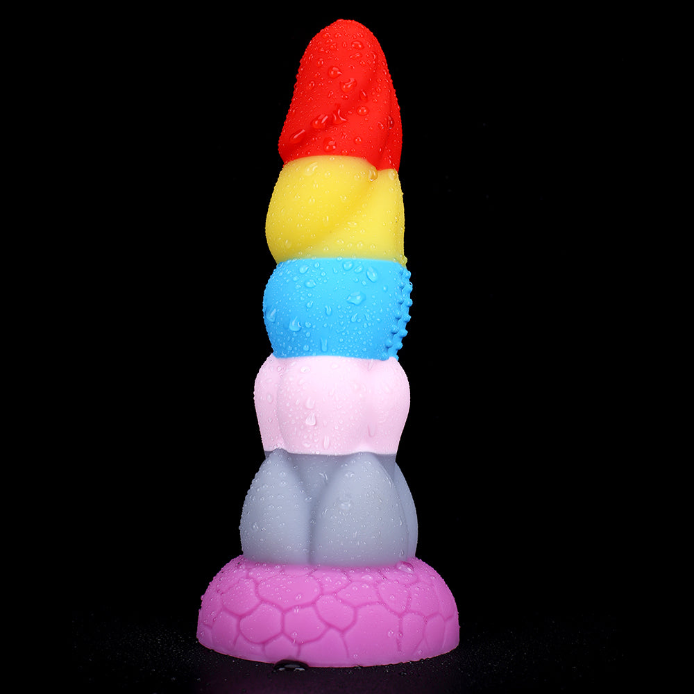 8 Inch Rainbow Dildo Silicone Best Suction Cup Allovers Dildo