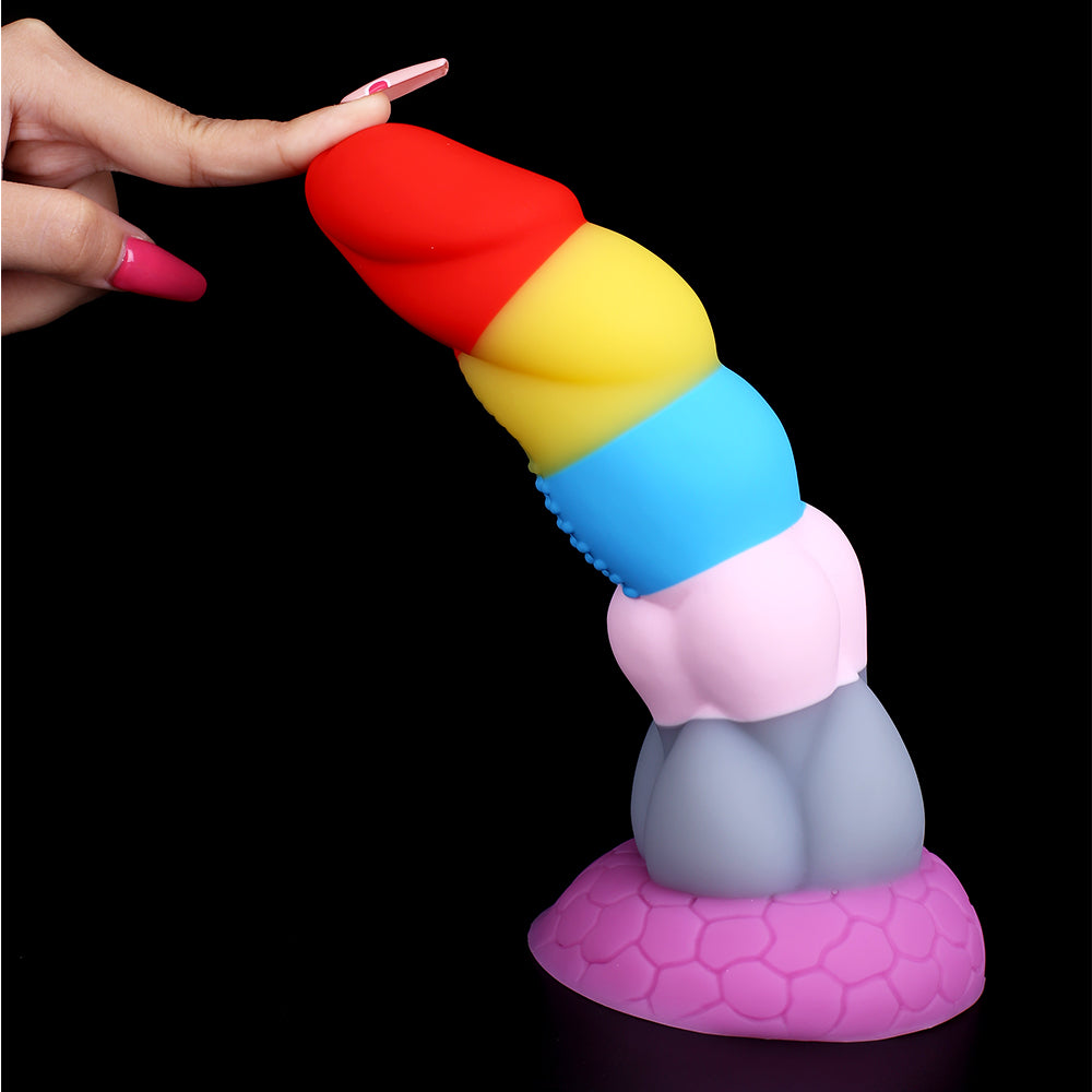 8 Inch Rainbow Dildo Silicone Best Suction Cup Allovers Dildo