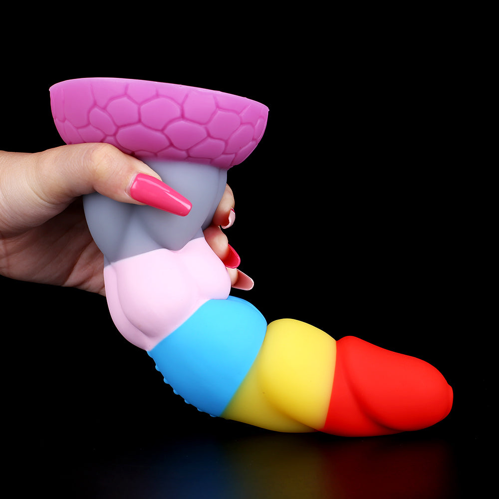 8 Inch Rainbow Dildo Silicone Best Suction Cup Allovers Dildo