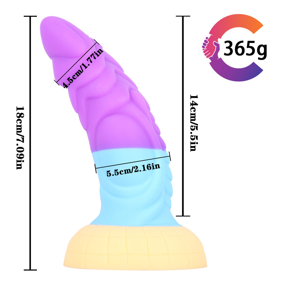 Colorful Mixed Color Alien Dildo - Thick Rainbow Dildo