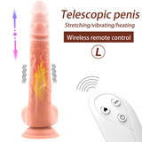 Heated Vibrating Allovers Dildo | Remote Control Thrusting Vibrator