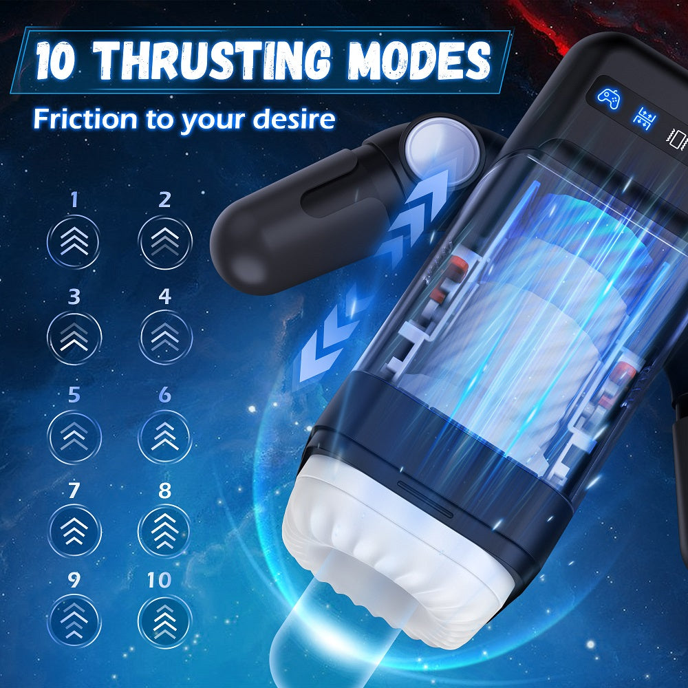 Quantumbot 10 Vibration Thrusting Full Automatic Male Masturbator Male Adult Toys for Solo Play