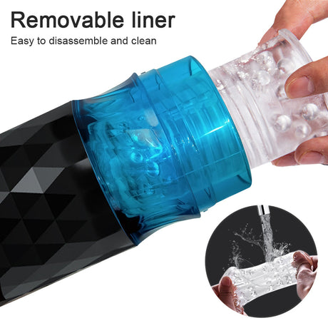 10 Frequency Masturbation cup - Electric Telescopic Blowjob Simulator-5