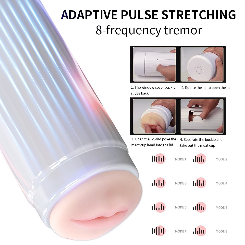 Showeggs Intelligent Robotic Arm Wearable Male Masturbator with 8-Frequency Tremor Men Sex Toys