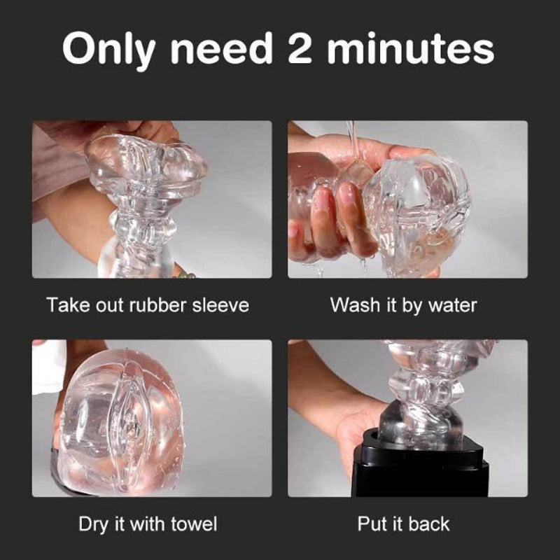 Showeggs Automatic Heating Voice Sex Toy with Waterproof Magnetic Charging
