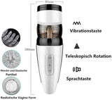 Knightstorm 10 Vibration 5 Thrusting Fully Automatic Male Masturbator with Groan Function & Stand Base