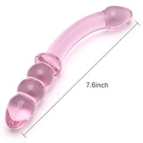 Purple & Pink & Transparent Crystal Glass Dildo G-spot Massager