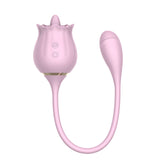 Pink Rose Vibrator - 9 Vibration Tongue Vibrator with Vibrating Egg-3