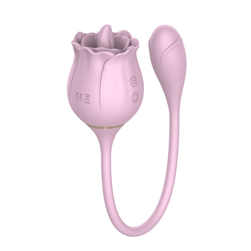 Pink Rose Vibrator - 9 Vibration Tongue Vibrator with Vibrating Egg-4