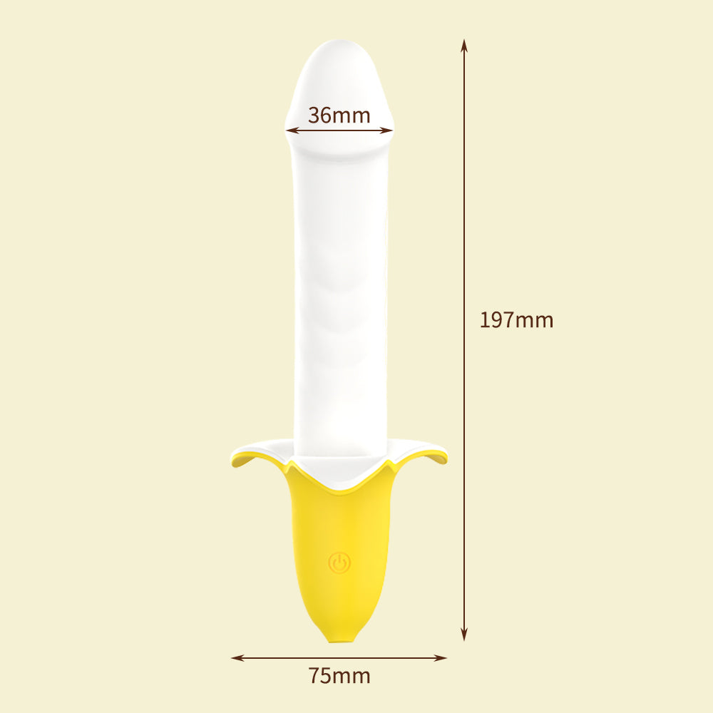 Silicone Banana Dildo Automatic Retractable Masturbator