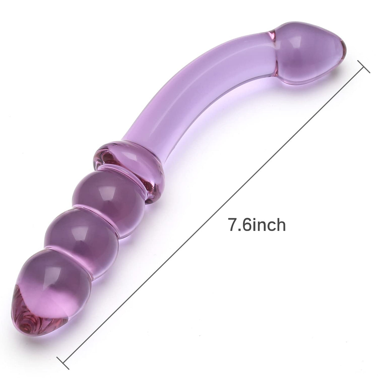 Purple & Pink & Transparent Crystal Glass Dildo G-spot Massager