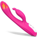 Dildos vibradores de conejo para mujer, masturbador automático con calefacción